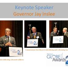 Governor Jay Inslee delivering a keynote address  