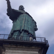 The origin of statue of liberty, St Carlo on lago maggiore