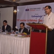 Mr. R.N. Palai, ITS, Special Secretary, Dept. of Information Techonolgy, Govt. of Odisha addressing the colloquium