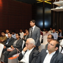 Mr. Rajeev Singh, Partner KPMG addressing event