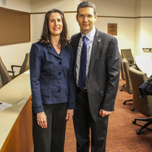Israeli Consul General Dr. Andy David with MWTC Executive Director Brigitta Miranda Freer