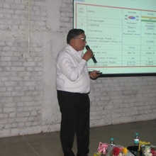 Dr. R Gopal from DYPUSM addressing the audience