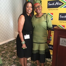 Denise Thomas and South African Minister Lindiwe Zulu