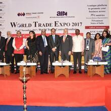 Senior officials from World Trade Centre Mumbai  with Government officials and Diplomats from various countries during World Trade Expo 2017
