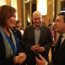 Mr Dominique Restino and the Ambassador of Slovenia